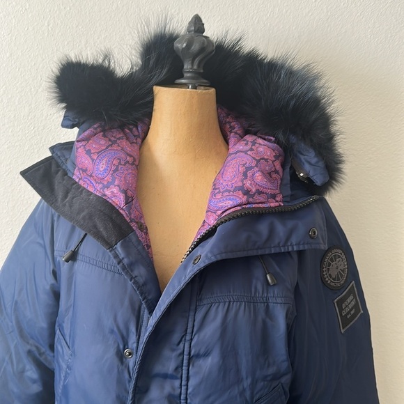 Canada Goose x Opening Ceremony XS men’s would fit women’s M Langford Parka Navy - Picture 4 of 16